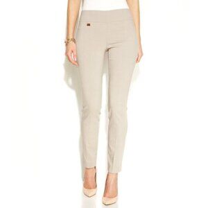 Alfani Women's Size 16L Tummy-Control Pull-On Skinny Beige Dress Pants NWT